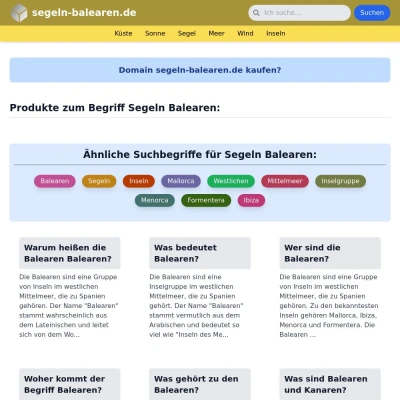 Screenshot segeln-balearen.de