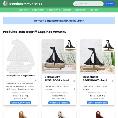 Screenshot segelncommunity.de