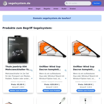 Screenshot segelsystem.de