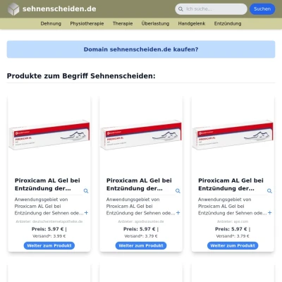 Screenshot sehnenscheiden.de