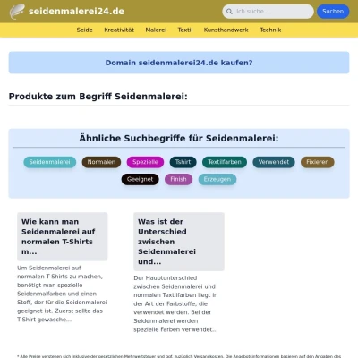 Screenshot seidenmalerei24.de