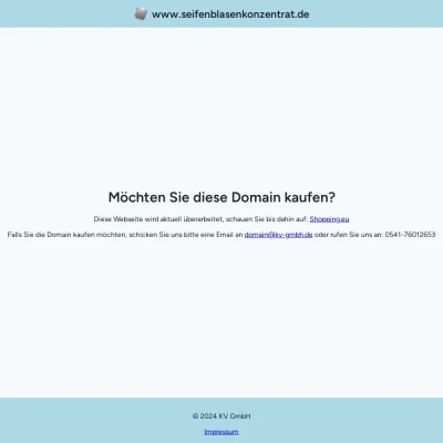 Screenshot seifenblasenkonzentrat.de