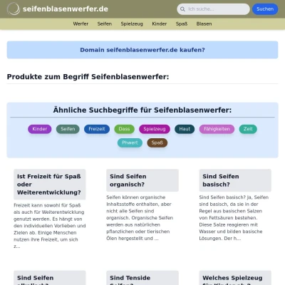 Screenshot seifenblasenwerfer.de