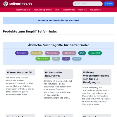 Screenshot seifenrinde.de