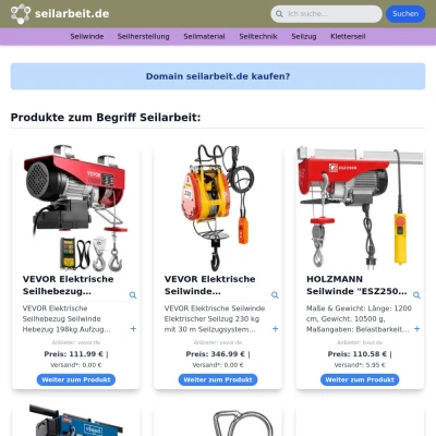 Screenshot seilarbeit.de