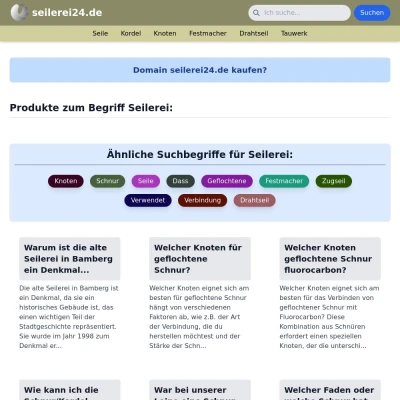 Screenshot seilerei24.de