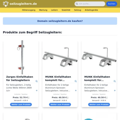 Screenshot seilzugleitern.de