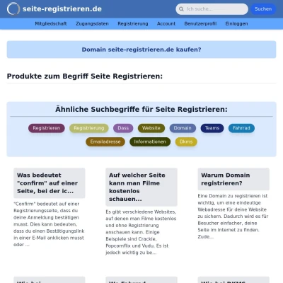 Screenshot seite-registrieren.de