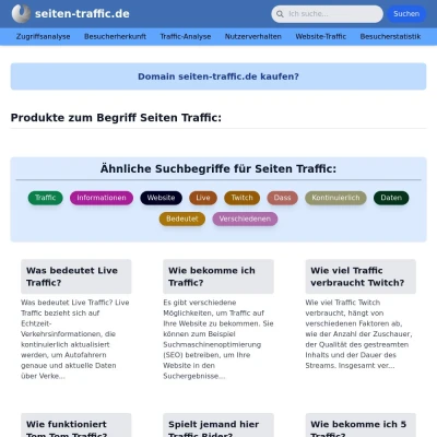 Screenshot seiten-traffic.de