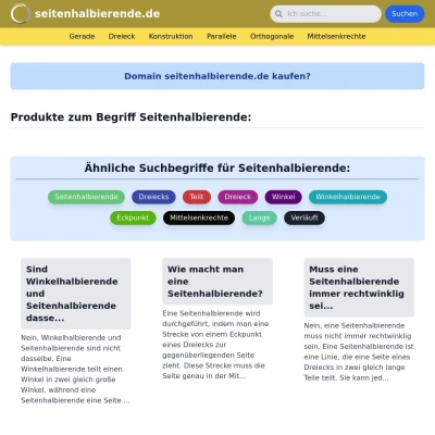 Screenshot seitenhalbierende.de