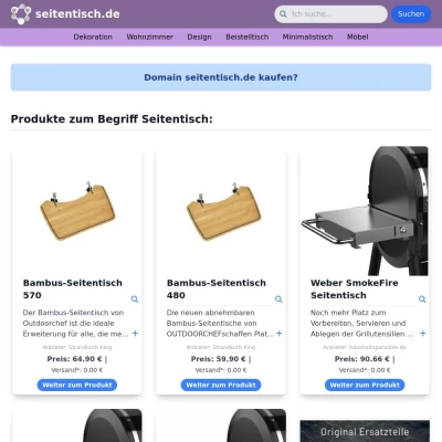 Screenshot seitentisch.de