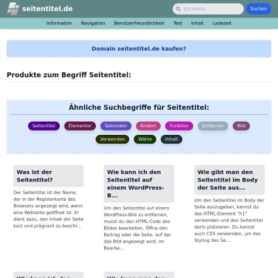 Screenshot seitentitel.de