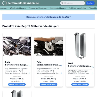 Screenshot seitenverkleidungen.de