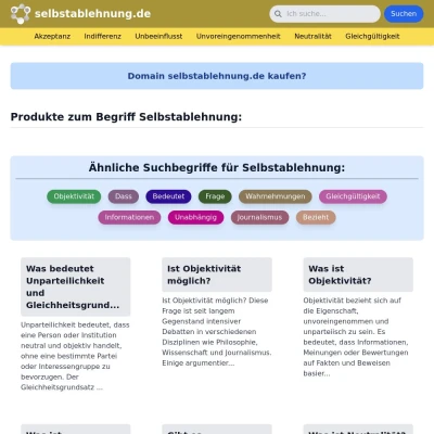 Screenshot selbstablehnung.de