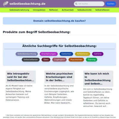 Screenshot selbstbeobachtung.de