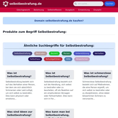 Screenshot selbstbestrafung.de