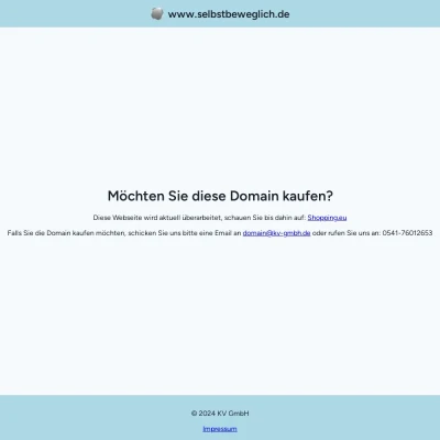 Screenshot selbstbeweglich.de