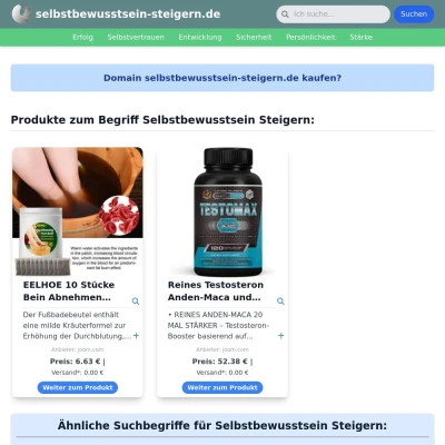 Screenshot selbstbewusstsein-steigern.de