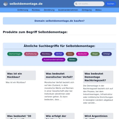 Screenshot selbstdemontage.de