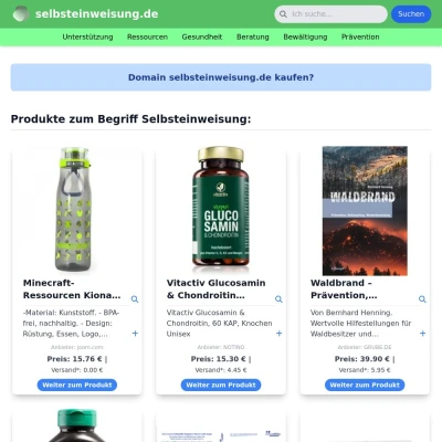 Screenshot selbsteinweisung.de