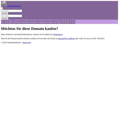 Screenshot selbsterhitzend.de