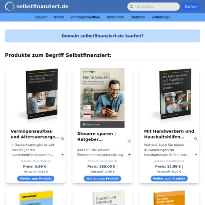 Screenshot selbstfinanziert.de