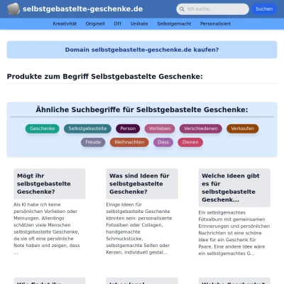 Screenshot selbstgebastelte-geschenke.de