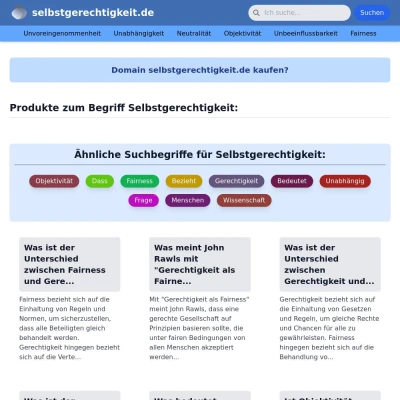 Screenshot selbstgerechtigkeit.de