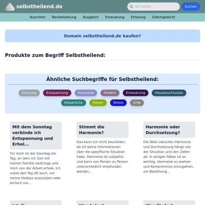 Screenshot selbstheilend.de