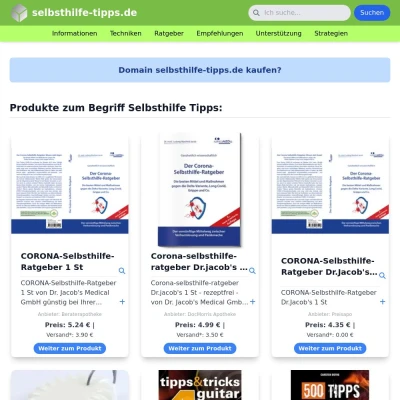 Screenshot selbsthilfe-tipps.de