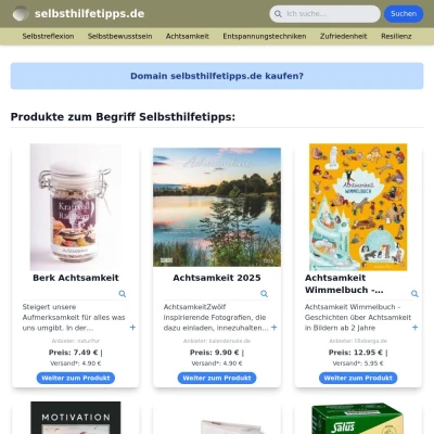 Screenshot selbsthilfetipps.de