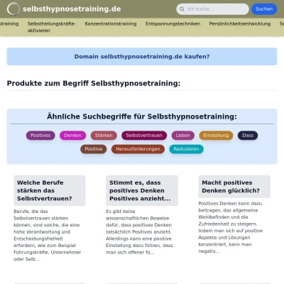 Screenshot selbsthypnosetraining.de