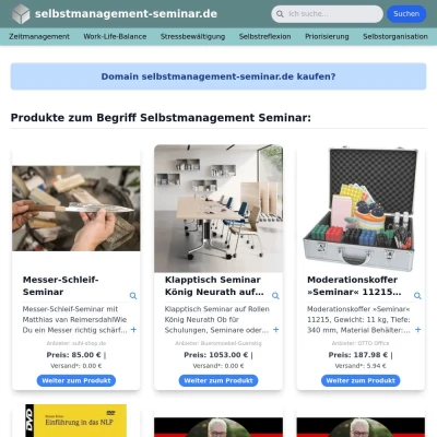 Screenshot selbstmanagement-seminar.de