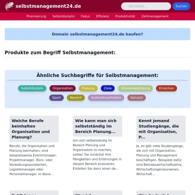 Screenshot selbstmanagement24.de