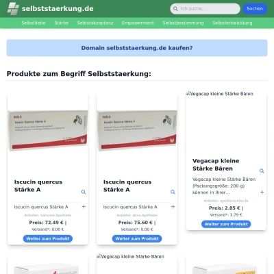 Screenshot selbststaerkung.de