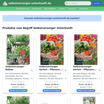 Screenshot selbstversorger-unterkunft.de