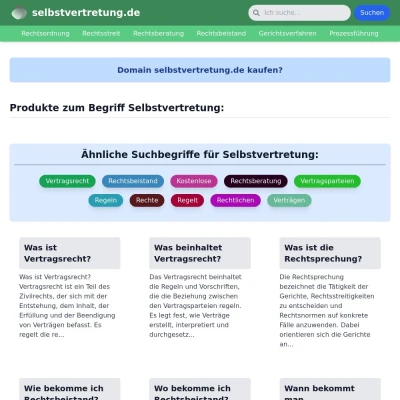 Screenshot selbstvertretung.de