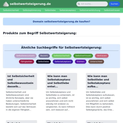 Screenshot selbstwertsteigerung.de