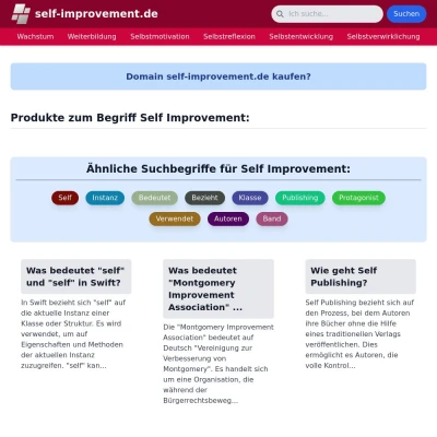 Screenshot self-improvement.de