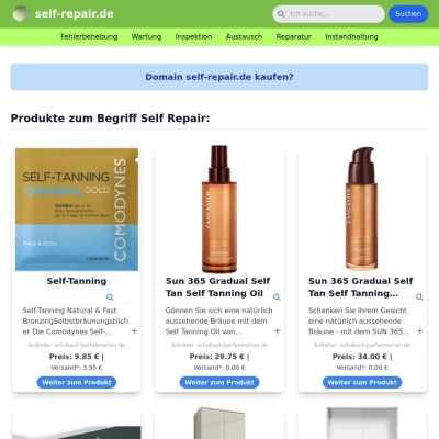 Screenshot self-repair.de
