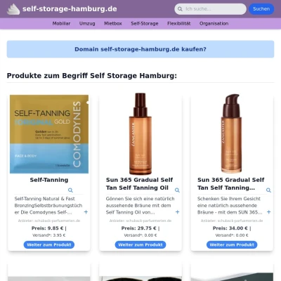 Screenshot self-storage-hamburg.de