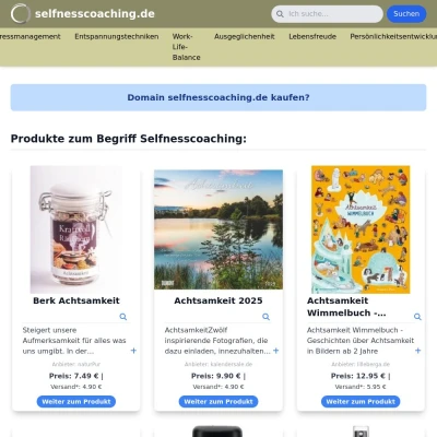 Screenshot selfnesscoaching.de