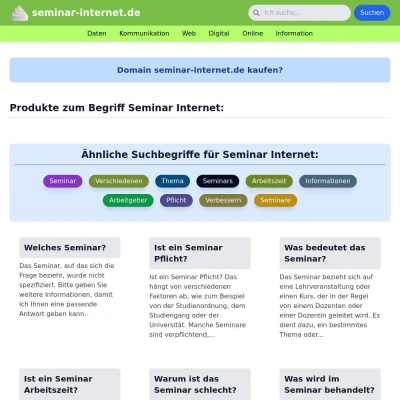 Screenshot seminar-internet.de