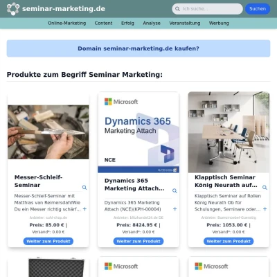 Screenshot seminar-marketing.de