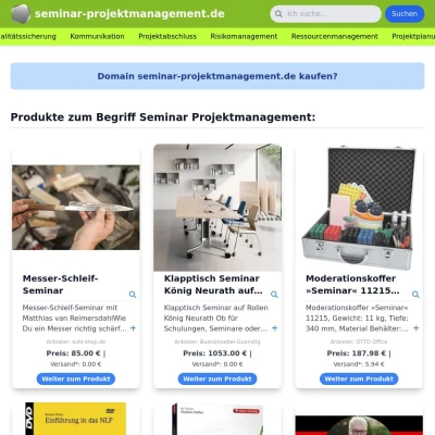 Screenshot seminar-projektmanagement.de