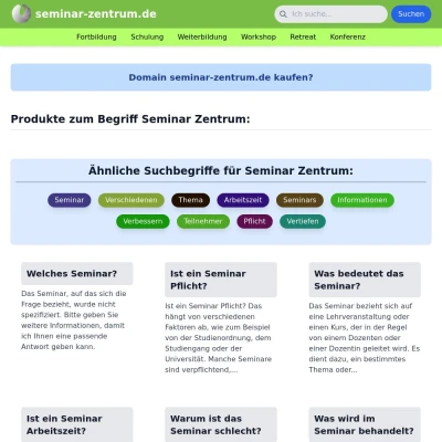 Screenshot seminar-zentrum.de