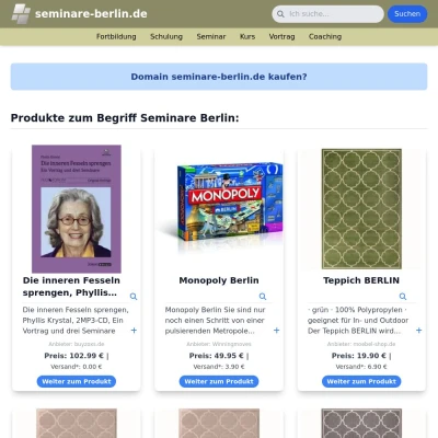 Screenshot seminare-berlin.de