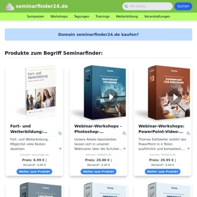 Screenshot seminarfinder24.de