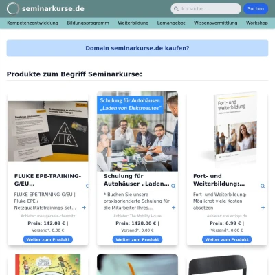 Screenshot seminarkurse.de