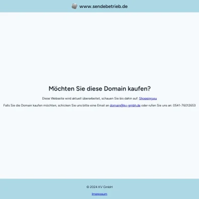 Screenshot sendebetrieb.de